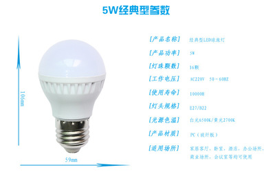【LED燈照明NOMO 球泡燈5W led節(jié)能燈泡 塑料球泡燈 中山廠家批發(fā)】價(jià)格,廠家,圖片,LED球泡燈,義烏市大冶日用品商行-